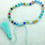 Thumbnail: Adjustable tassel bracelet mint