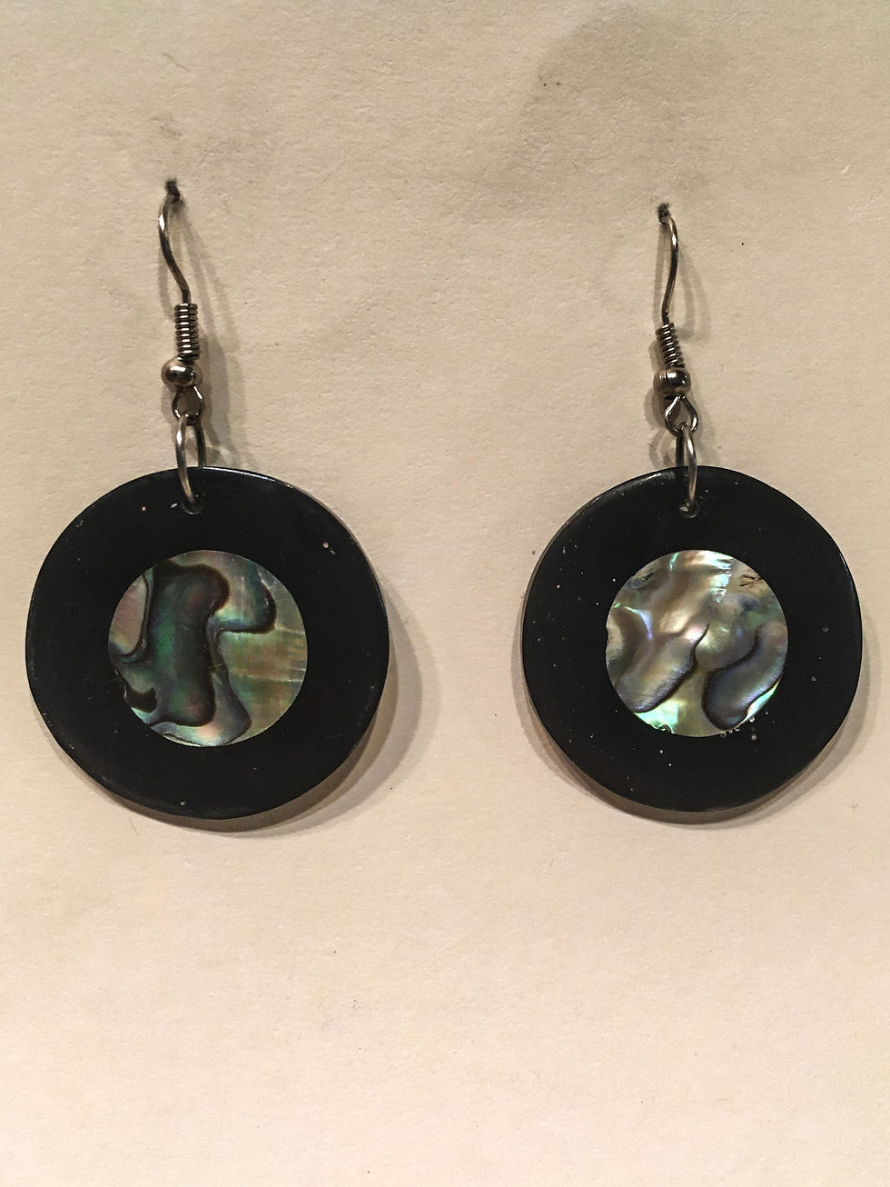 Black Circle Inside Circle Earrings