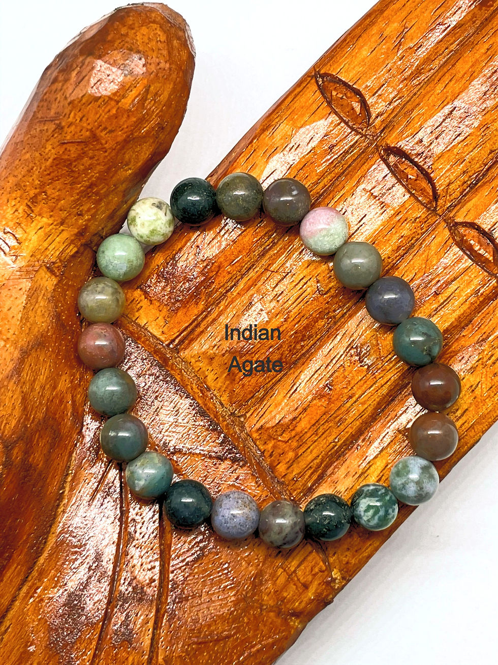 8mm Indian Agate Bracelet