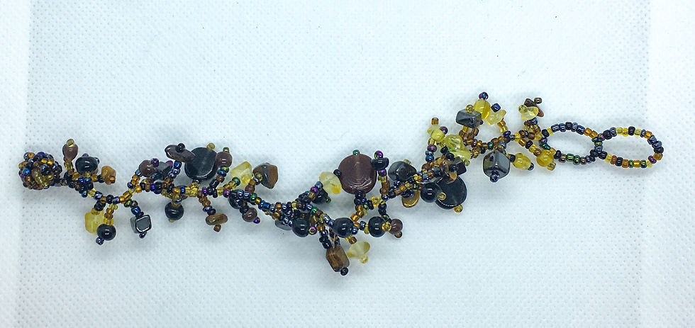 Black and brown beaded bracelet