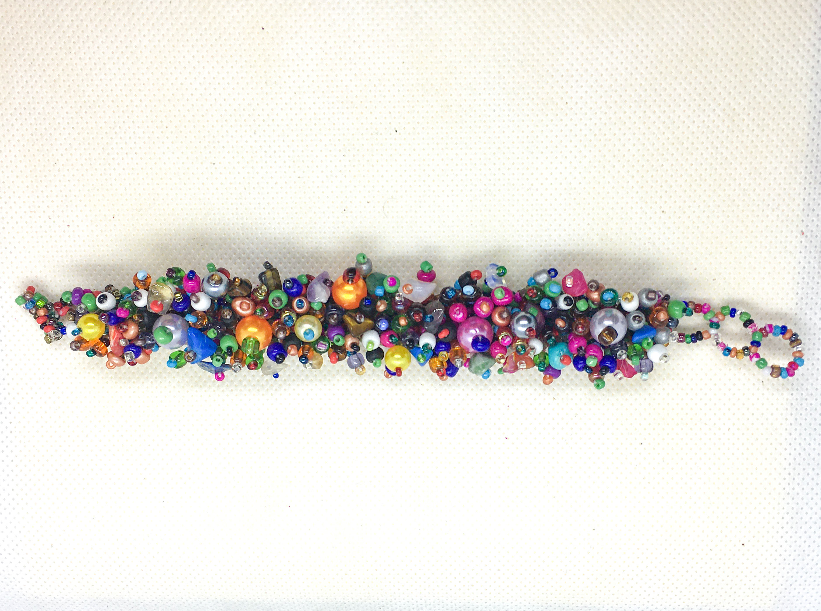 Beaded rainbow Guatemalan bracelet