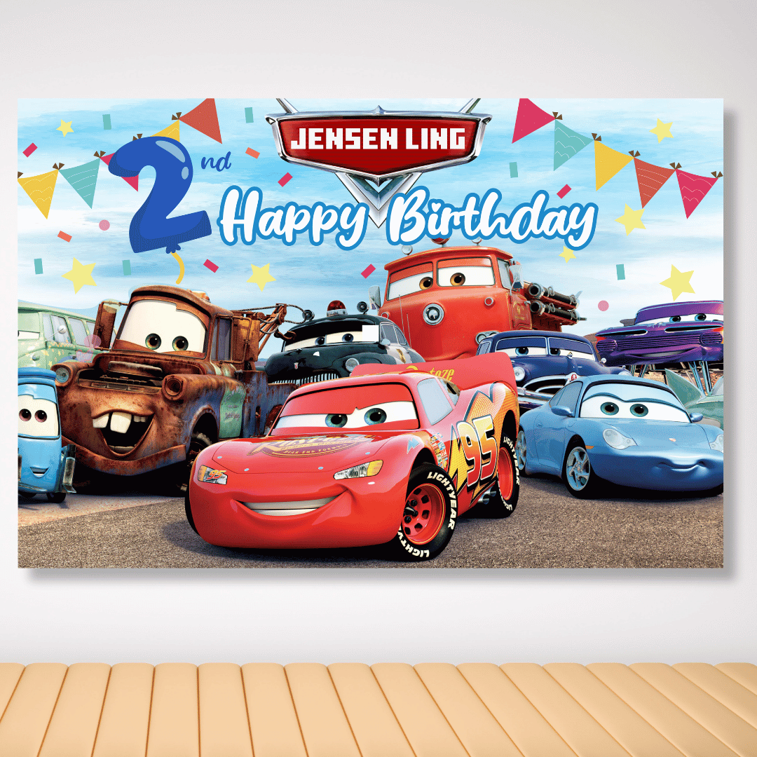 Mcqueen 反斗車王 3 生日布