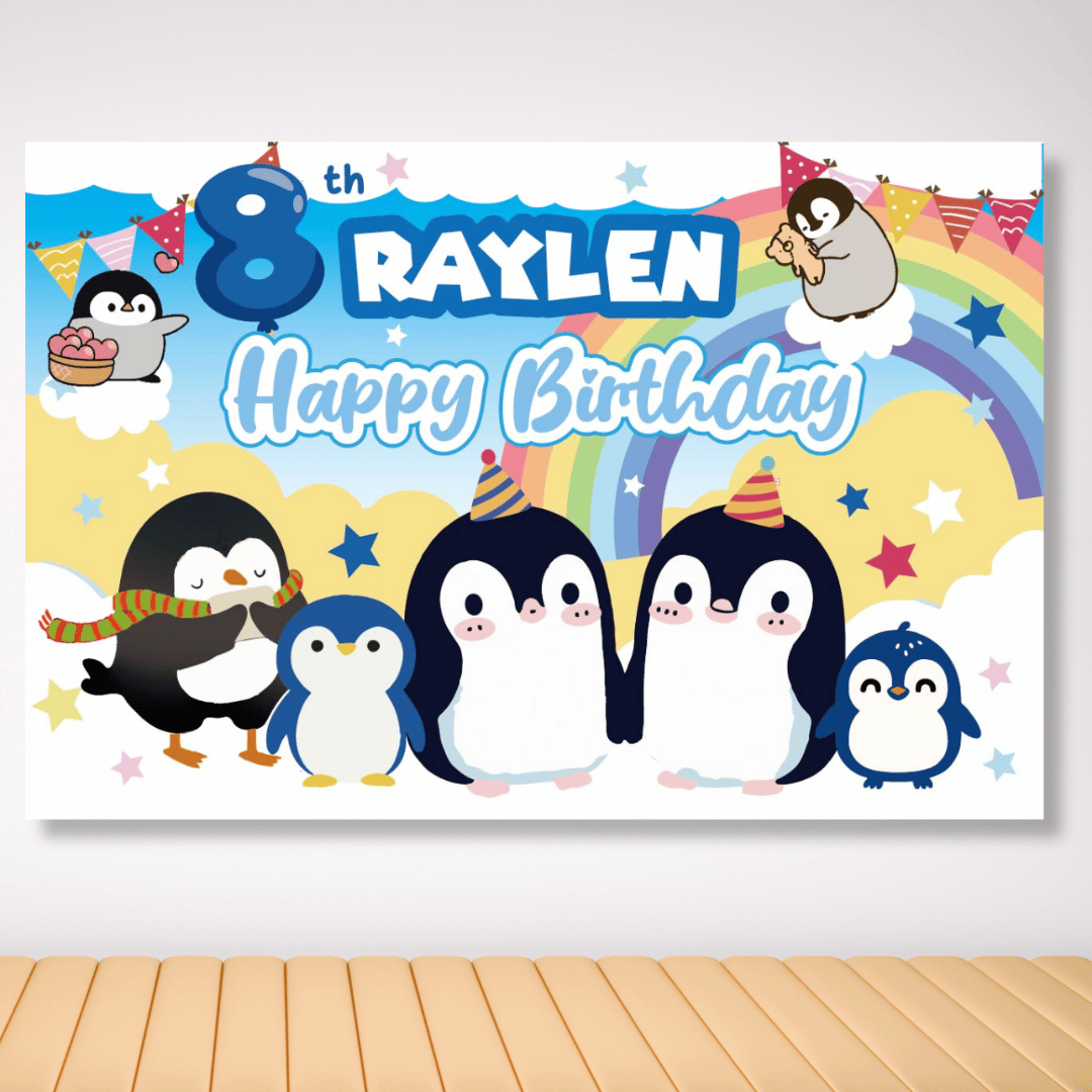 企鵝生日布