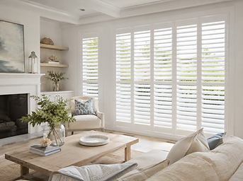 Shutters covering door entrance way