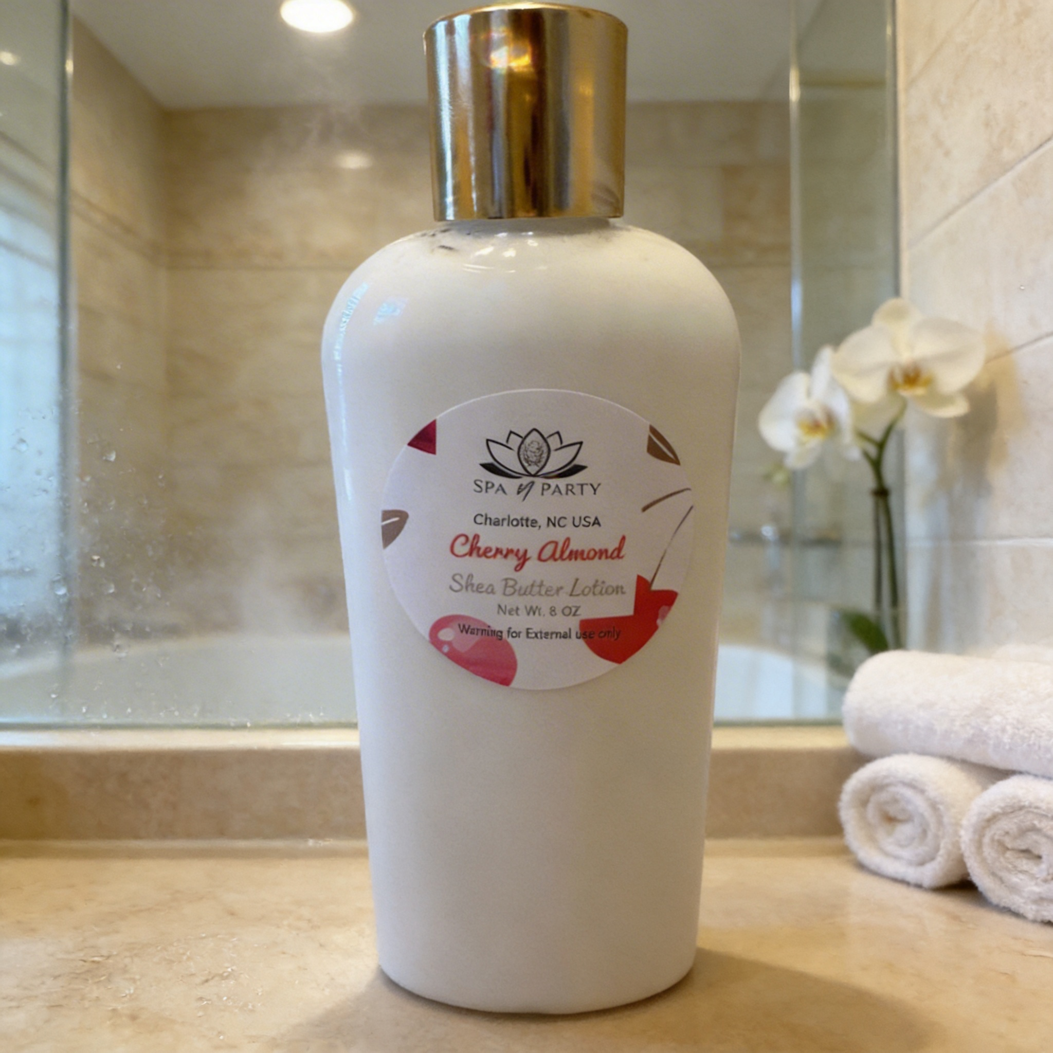 Cherry Almond Shea Butter Lotion 8 .oz bottle