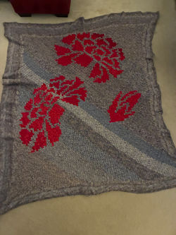 Completed Carnations Blanket
