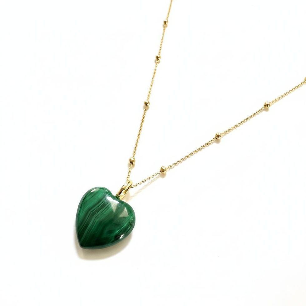 Malachite Heart Necklace