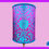 Thumbnail: Turquoise and pink brocade drum lampshade