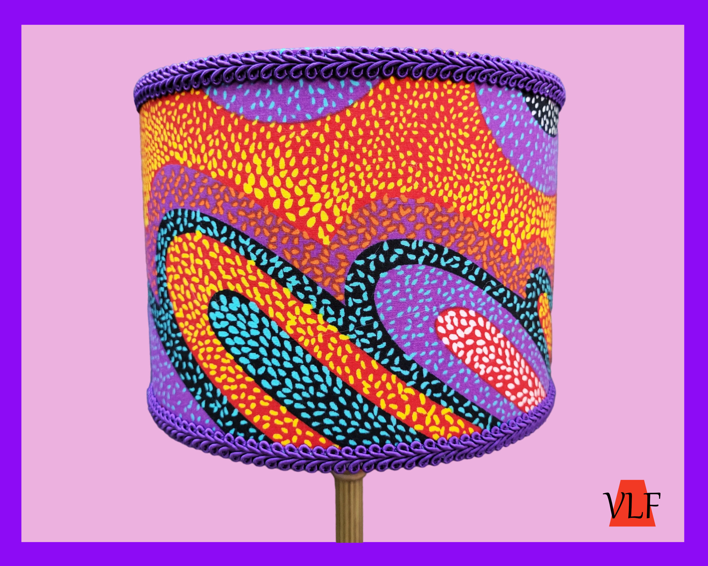 Charlotte multicolour double-sided drum lampshade