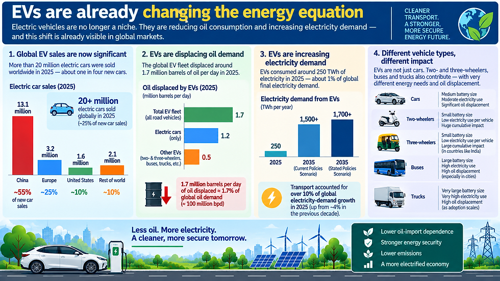 Changing Energy mix equation influenced by EVs