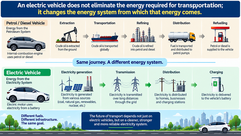 Fossil Transport Vehicle vs Electric Transport Vehicle