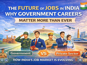 This creative is showing the various career options in the government sector of India.