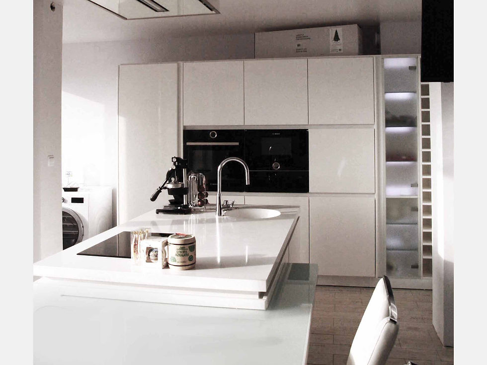 White glossy kitchen