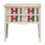 console style Directoire en bois massif à rayures vue da face