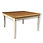 Thumbnail: Table carrée merisier vue de biais