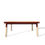 Thumbnail: table rectangulaire rouge bois massif vue de profil