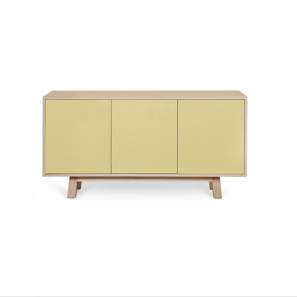 Thumbnail: buffet bois jaune design