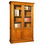 Miniature : vitrine merisier bibliothèque 2 portes avec livres vue de biais