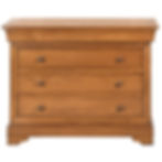 commode bois chêne massif 4 tiroirs style Louis Philippe de face