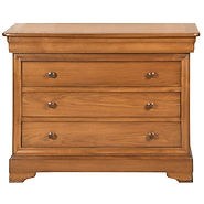 commode bois chêne massif 4 tiroirs style Louis Philippe de face