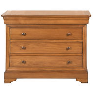 commode bois chêne massif 4 tiroirs style Louis Philippe de face
