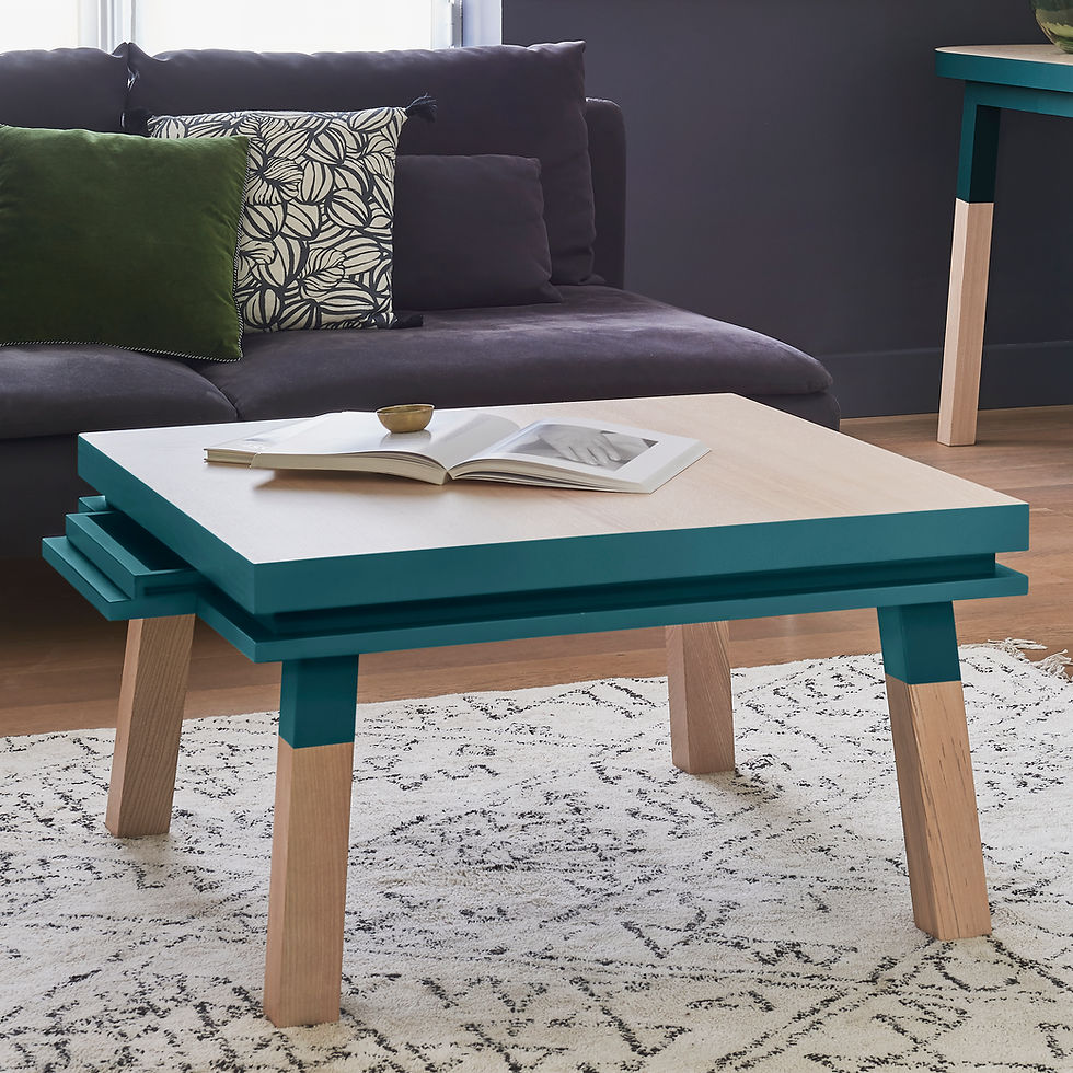 Thumbnail: table basse française bleue
