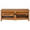 Miniature : grand meuble tv MELANIE 160 cm en bois merisier massif avec 2 portes garage relevées
