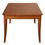 Thumbnail: table rectangulaire en merisier massif clair vue sur la longueur