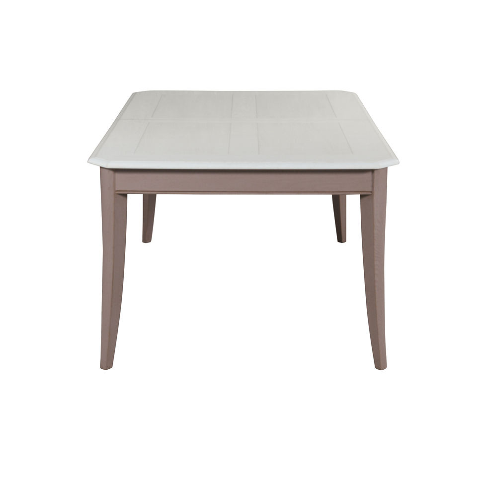 Thumbnail: table rectangulaire bois chêne massif grise vue de profil