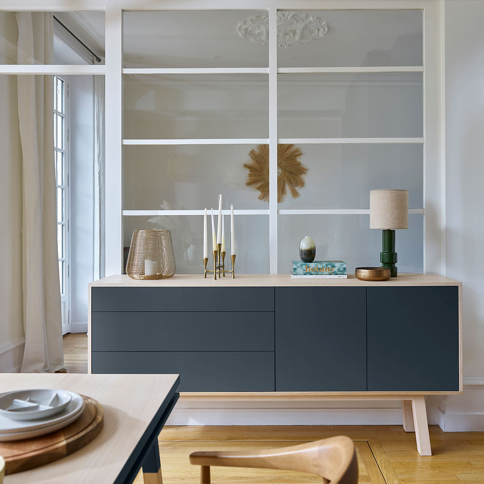 Thumbnail: Buffet Haut Bleu Design Scandinave