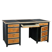 bureau caissons merisier massif  fabrication française