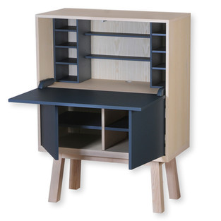 bureau secrétaire design en bois massif