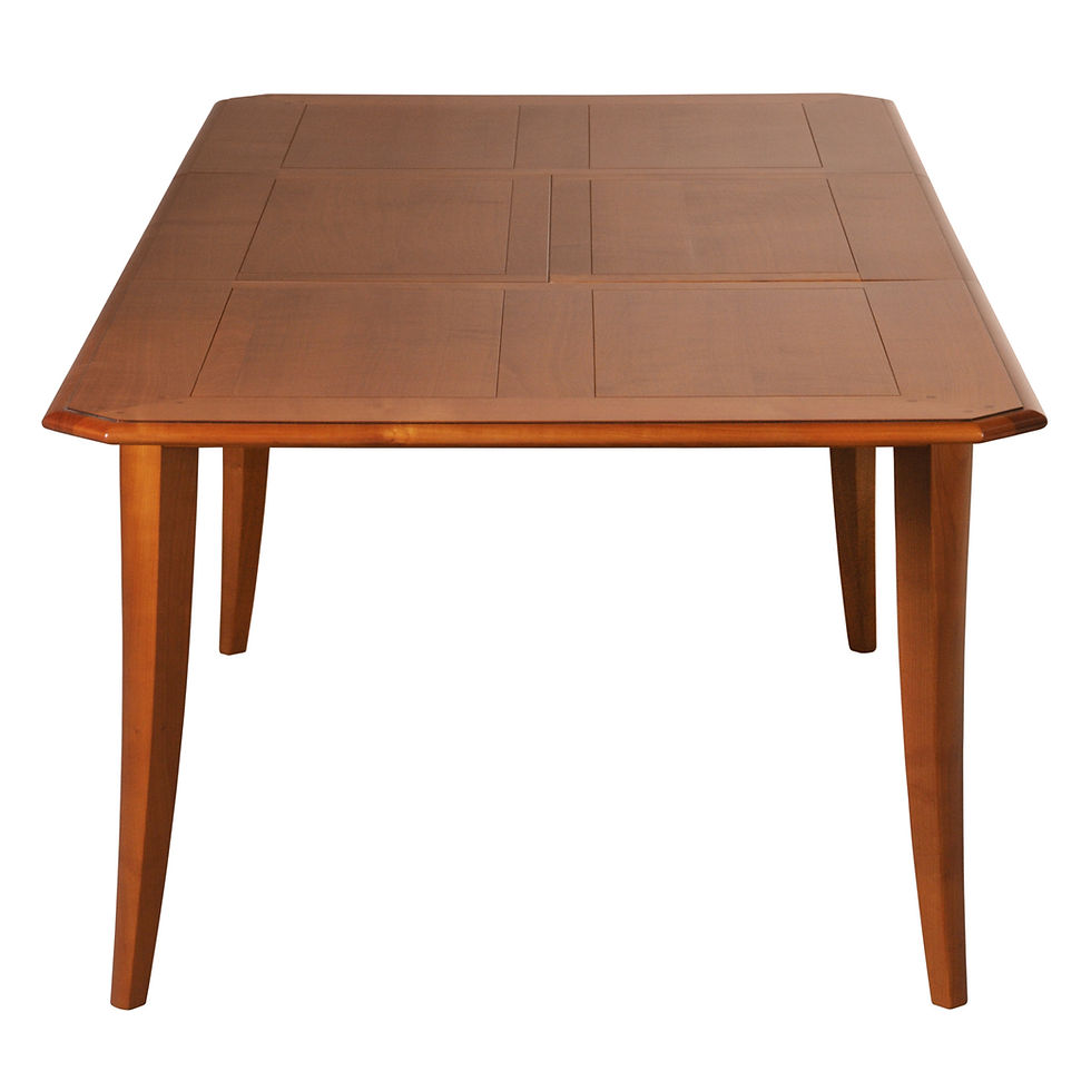 Thumbnail: table rectangulaire campagne en bois massif avec une grande rallonge de 80 cm