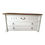 Miniature : meuble tv merisier massif blanc, vue de face sur fond blanc
