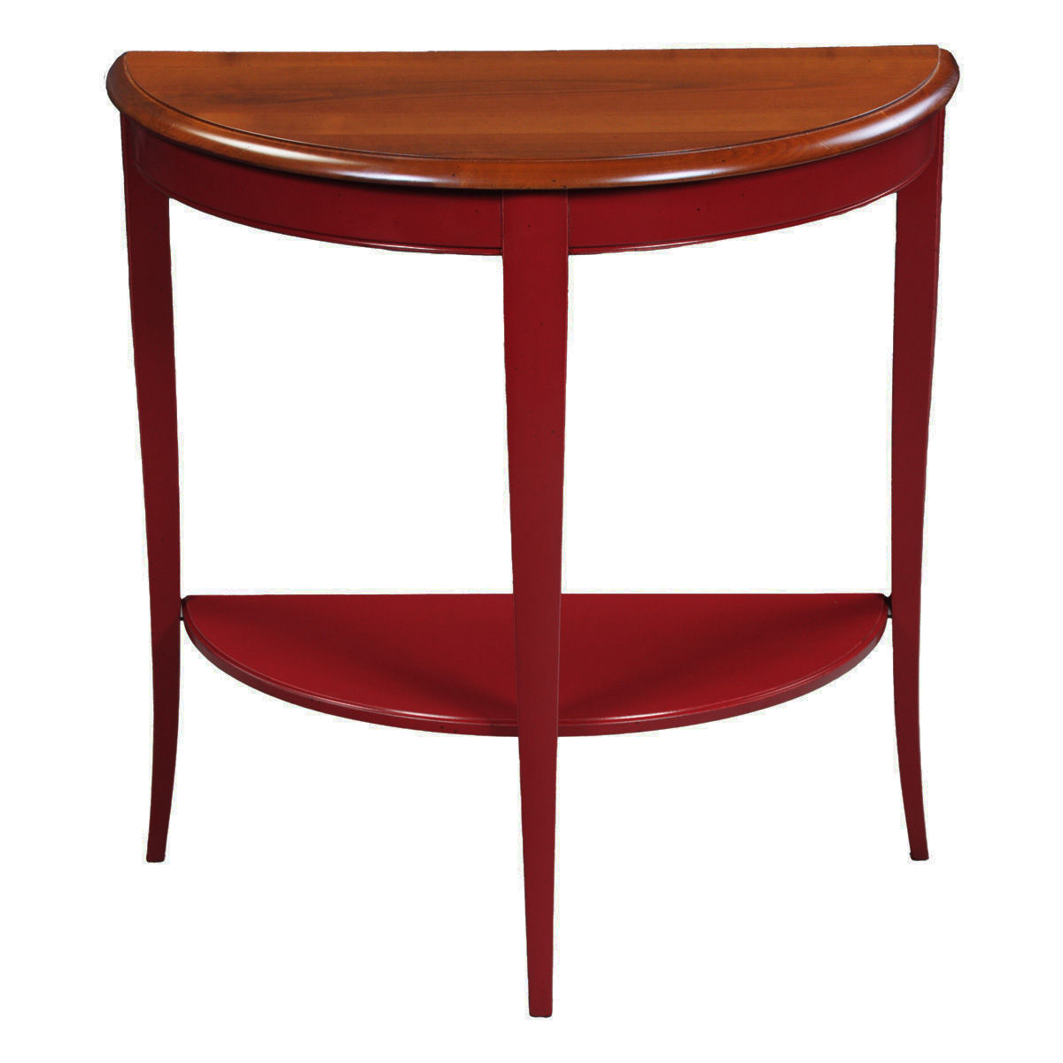 console demi-lune TRADITION lie de vin face