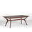 Miniature : Table rectangulaire extensible CANNES frêne teinté noyer plateau céramique vue de biais