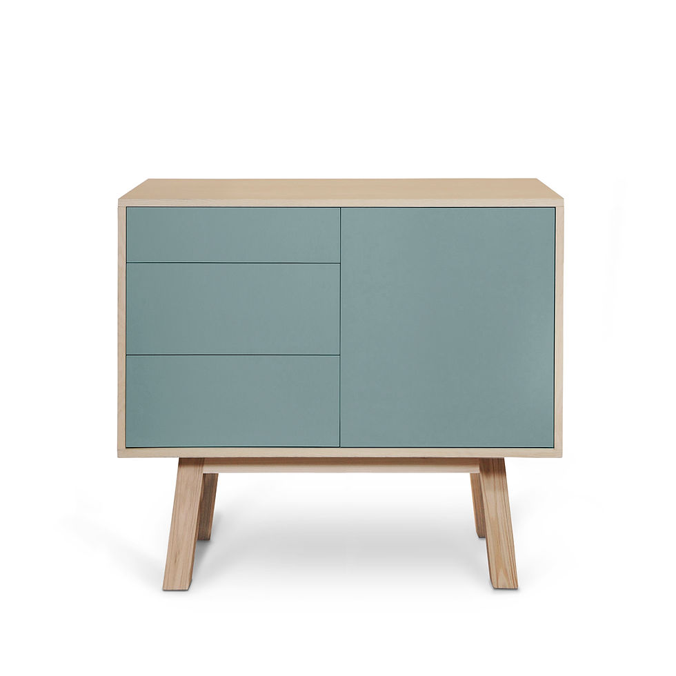 Miniature : buffet bleu gris bois design