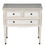 Miniature : console 3 tiroirs merisier laqué blanc-crème de face