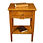 Miniature : table de nuit chevet en merisier massif teinté bois avec livre et calepins MELANIE face