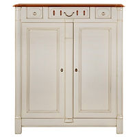 buffet haut meuble d'appui merisier TRADITION blanc crème face