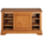 meuble tv en chêne porte coulissante au milieu