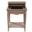 Thumbnail: bureau en merisier massif avec plateau sous-main cuir noir, tablette entre-jambes et sur-meuble sur le plateau, collection MELANIE face