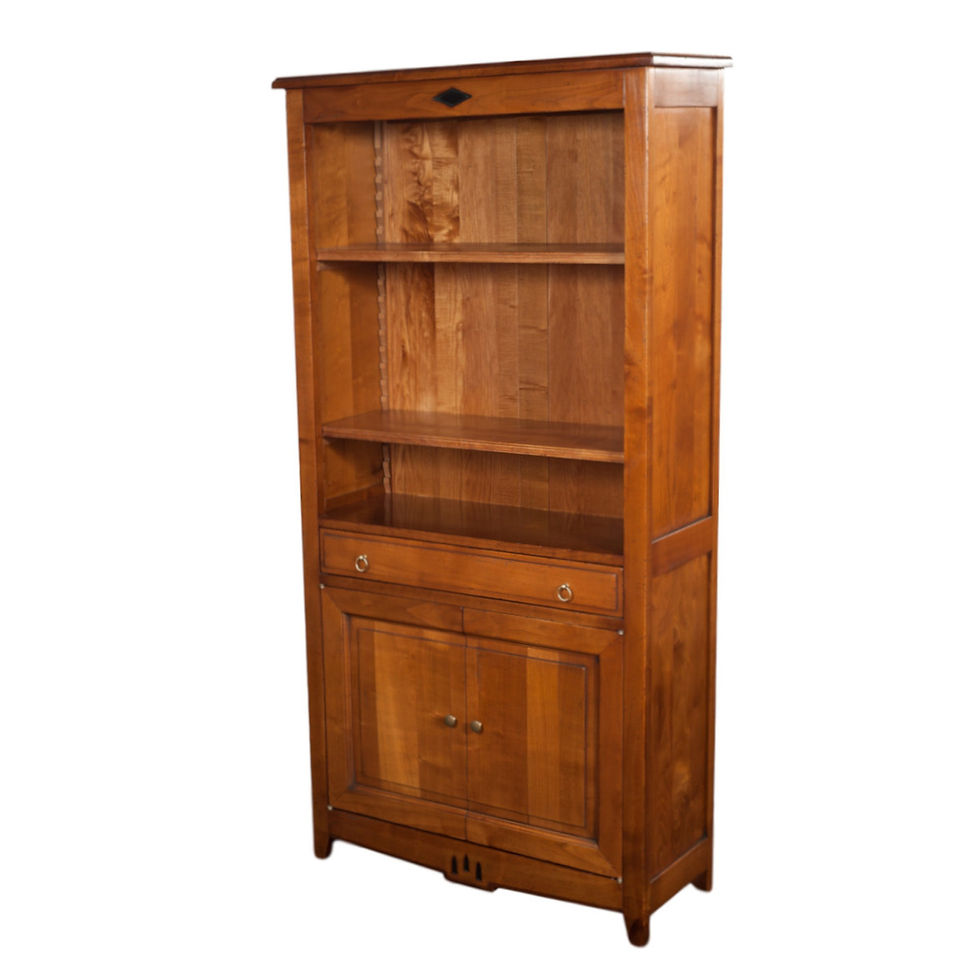 Thumbnail: bibliothèque bois merisier massif MELANIE biais