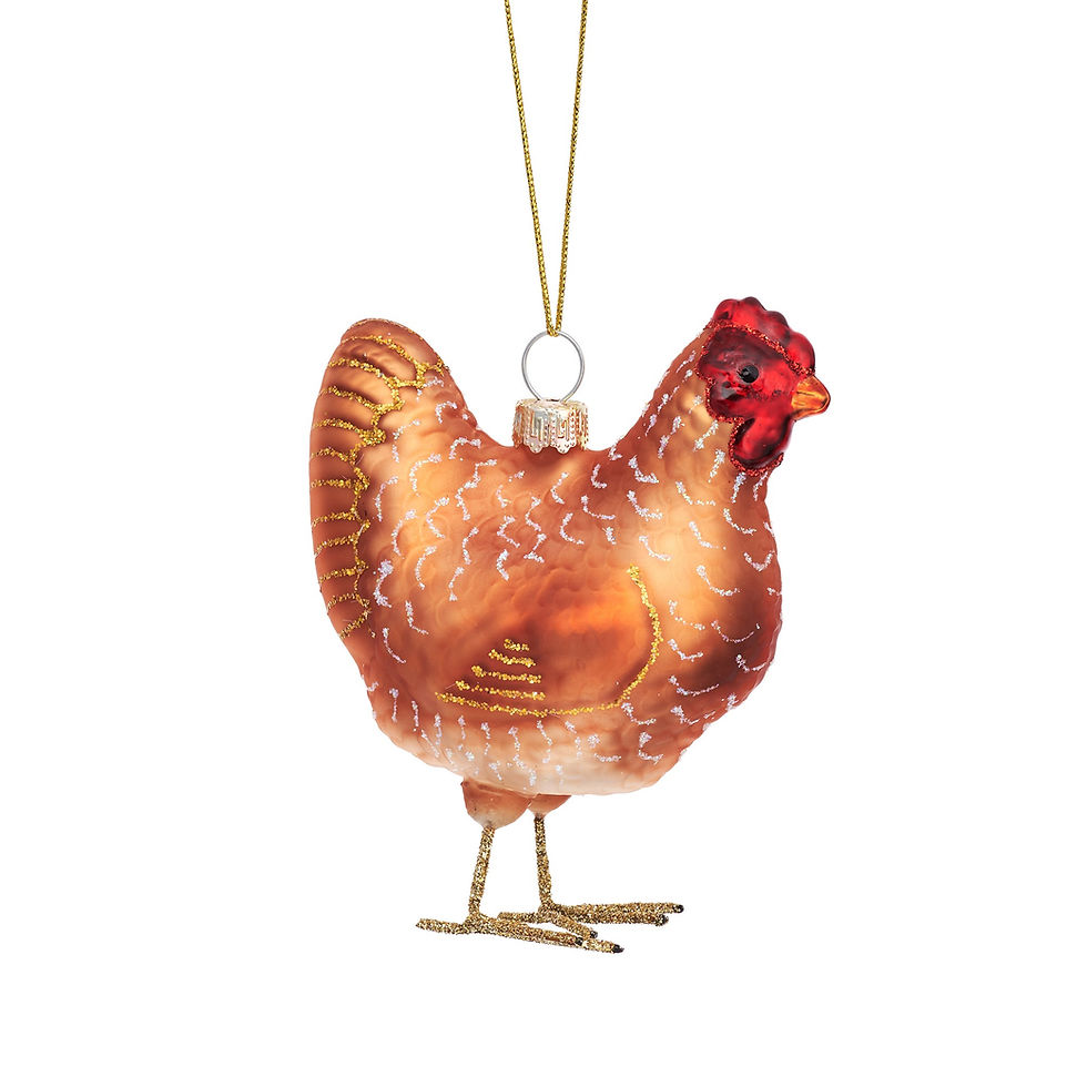 Sass & Belle Christmas Ornament "Chicken"
