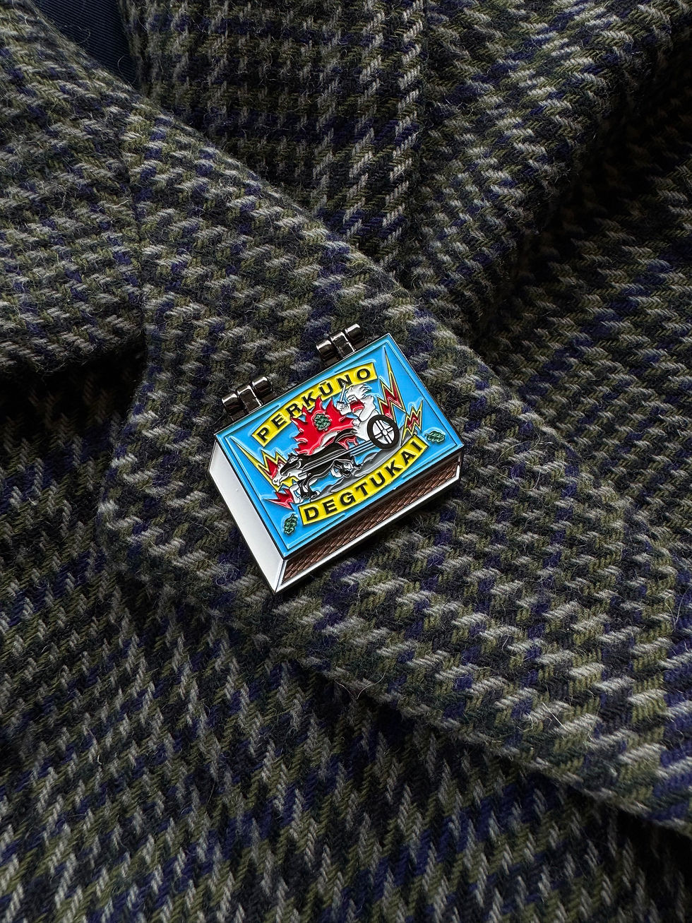 Thumbnail: Enamel Folding Pin "Perkūno degtukai"