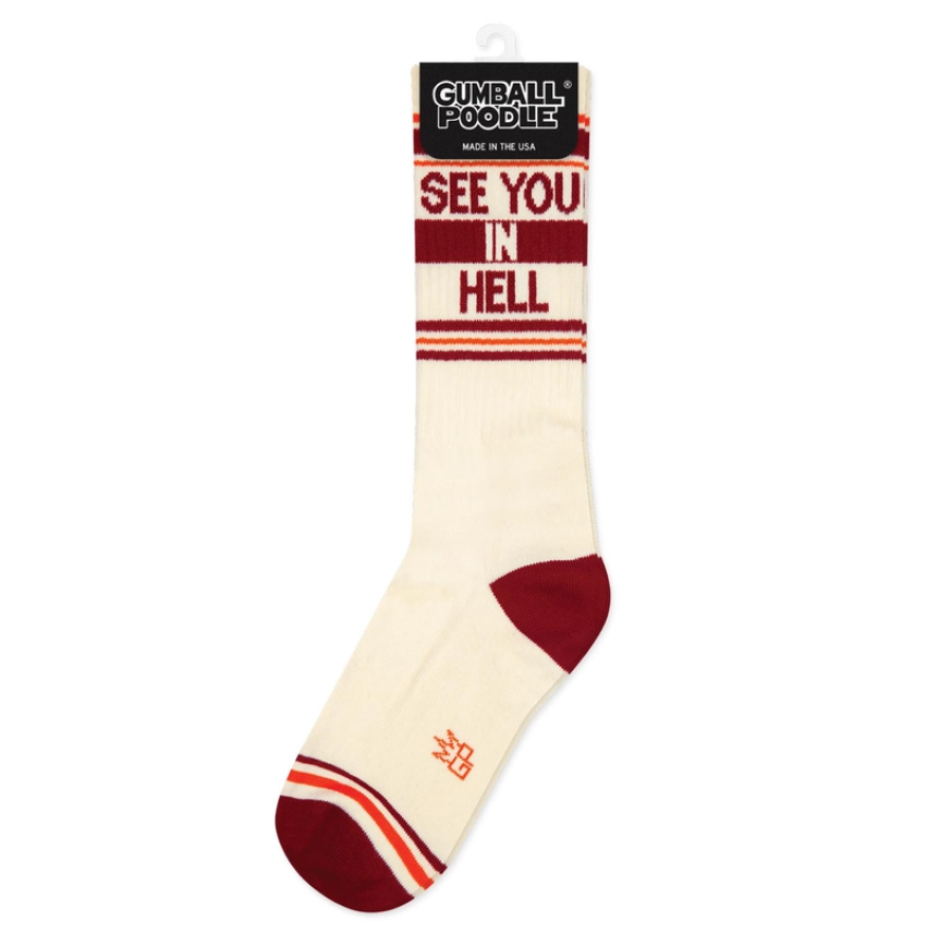 Thumbnail: Gumball Poodle socks "See You in Hell"