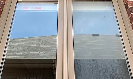 Window cleaning before and after