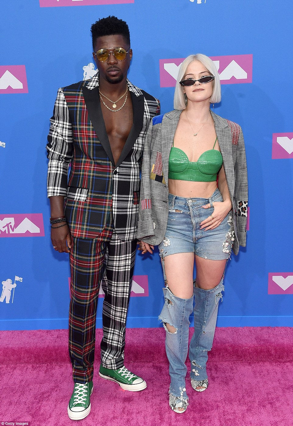 Calvin Hodge and Sara Biv, 2018 Video Music Awards (VMA), Getty Images Courtesy of MTV.