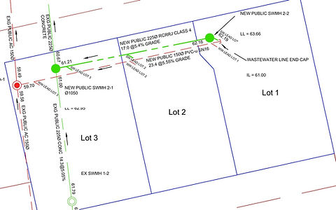 Three-Lot Subdivision and New Homes