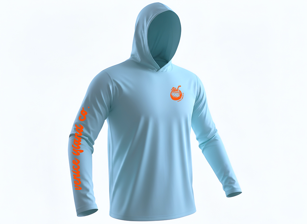 Thumbnail: Coconut Hoodie UPF 44+ (Light Blue / Orange)